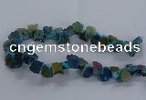 CNG2589 15.5 inches 13*18mm - 15*25mm nuggets plated druzy agate beads