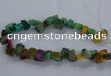 CNG2591 15.5 inches 13*18mm - 15*25mm nuggets plated druzy agate beads