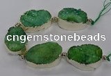 CNG2601 7.5 inches 25*35mm - 30*40mm freeform druzy agate beads