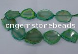 CNG2612 15.5 inches 30*35mm - 40*45mm freeform agate beads