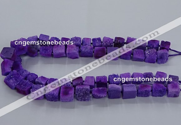 CNG2619 15.5 inches 10*12mm - 14*16mm nuggets druzy agate beads