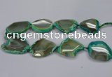 CNG2667 15.5 inches 30*40mm - 40*55mm freeform agate beads