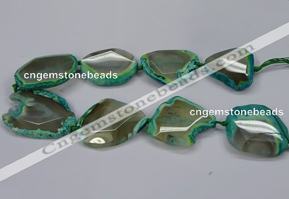 CNG2667 15.5 inches 30*40mm - 40*55mm freeform agate beads