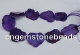 CNG2673 15.5 inches 30*40mm - 40*50mm freeform druzy agate beads