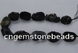 CNG2685 15.5 inches 25*30mm - 30*40mm freeform druzy agate beads