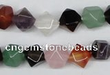 CNG27 15.5 inches 12*12mm faceted nuggets mixed gemstone beads