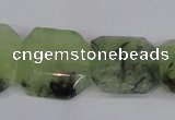 CNG2708 15.5 inches 20*20mm freeform green rutilated quartz beads