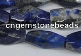 CNG2714 15.5 inches 12*25mm - 14*30mm faceted nuggets lapis lazuli beads