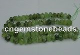 CNG2719 10*14mm - 13*18mm faceted nuggets green rutilated quartz beads