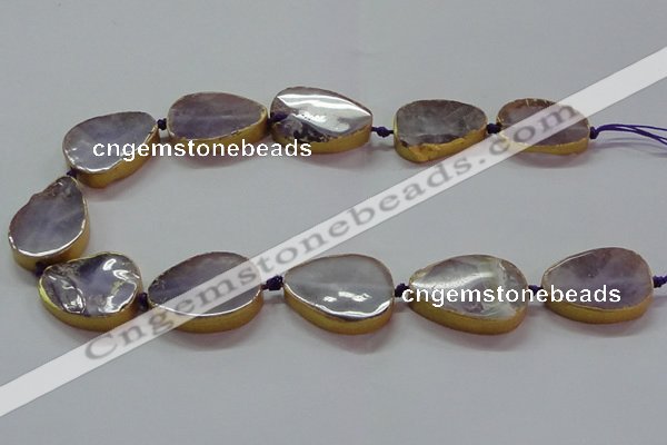 CNG2723 15.5 inches 18*28mm - 20*30mm freeform amethyst beads