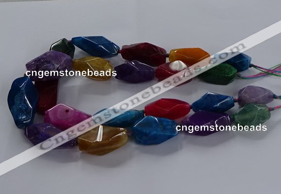 CNG2737 15.5 inches 15*30mm - 20*40mm nuggets agate beads