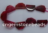 CNG2742 15.5 inches 28*40mm - 30*45mm freeform agate beads