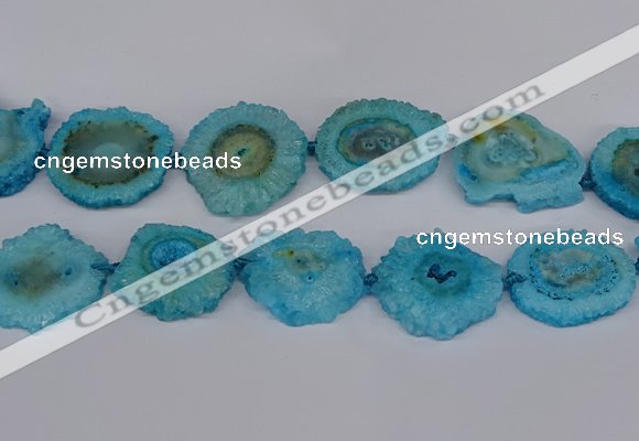 CNG2765 15.5 inches 30*40mm - 45*50mm freeform druzy agate beads