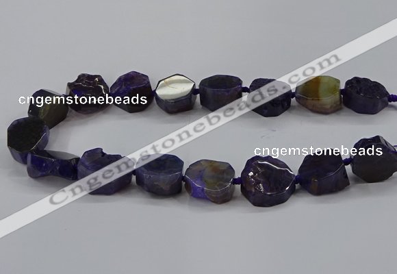 CNG2769 15.5 inches 20*22mm - 22*26mm freeform agate beads