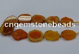 CNG2775 15.5 inches 30*35mm - 35*40mm freeform agate beads