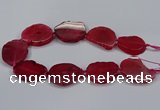 CNG2777 15.5 inches 30*35mm - 35*40mm freeform agate beads