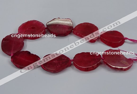 CNG2777 15.5 inches 30*35mm - 35*40mm freeform agate beads