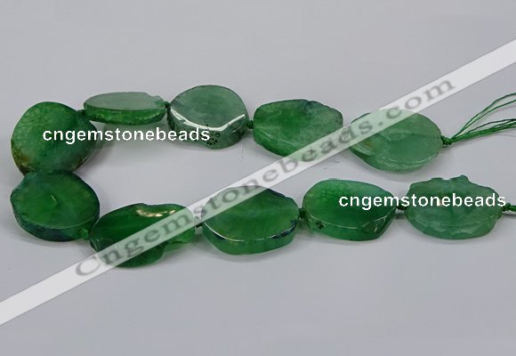 CNG2779 15.5 inches 30*35mm - 35*40mm freeform agate beads