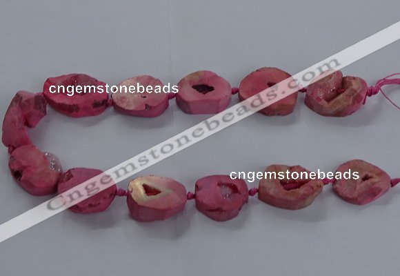 CNG2803 15.5 inches 25*30mm - 30*40mm freeform druzy agate beads