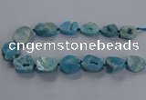 CNG2804 15.5 inches 25*30mm - 30*40mm freeform druzy agate beads