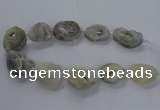 CNG2806 15.5 inches 25*35mm - 30*45mm freeform druzy agate beads