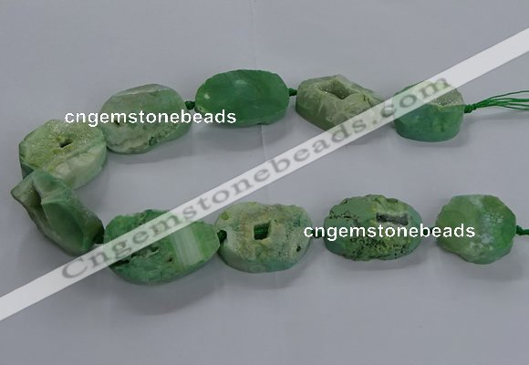 CNG2811 15.5 inches 25*35mm - 30*45mm freeform druzy agate beads