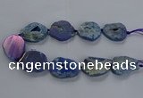 CNG2813 15.5 inches 25*35mm - 30*45mm freeform druzy agate beads