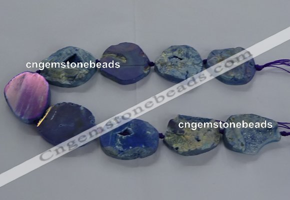 CNG2813 15.5 inches 25*35mm - 30*45mm freeform druzy agate beads