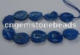 CNG2814 15.5 inches 25*35mm - 30*45mm freeform druzy agate beads