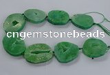 CNG2815 15.5 inches 30*45mm - 35*50mm freeform druzy agate beads