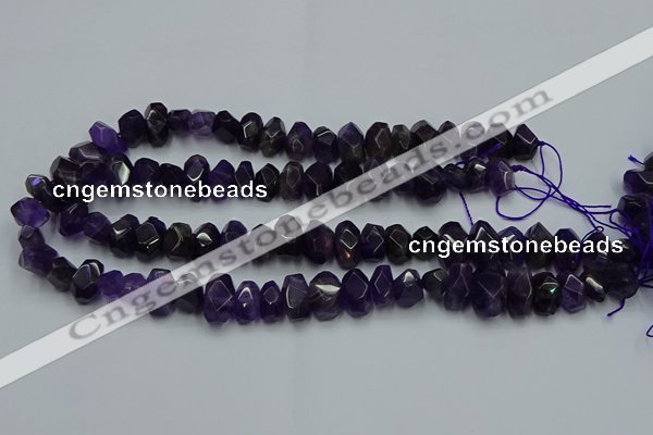 CNG2820 10*14mm - 13*18mm faceted nuggets amethyst beads