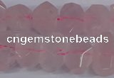 CNG2827 15.5 inches 10*14mm - 13*18mm faceted nuggets rose quartz beads