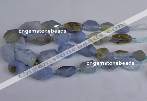 CNG2835 15.5 inches 12*16mm - 22*35mm nuggets blue lace agate beads