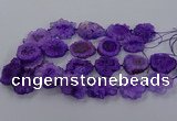 CNG2850 15.5 inches 30*40mm - 45*50mm freeform druzy agate beads