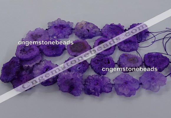 CNG2850 15.5 inches 30*40mm - 45*50mm freeform druzy agate beads