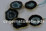 CNG2854 8 inches 35*45mm - 45*55mm freeform druzy agate beads