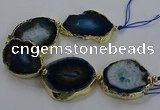 CNG2855 8 inches 35*45mm - 45*55mm freeform druzy agate beads