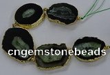 CNG2856 8 inches 35*45mm - 45*55mm freeform druzy agate beads