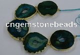 CNG2862 8 inches 40*45mm - 50*60mm freeform druzy agate beads