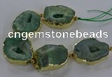 CNG2869 8 inches 35*40mm - 40*50mm freeform druzy agate beads