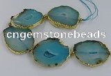 CNG2884 8 inches 40*50mm - 50*60mm freeform druzy agate beads