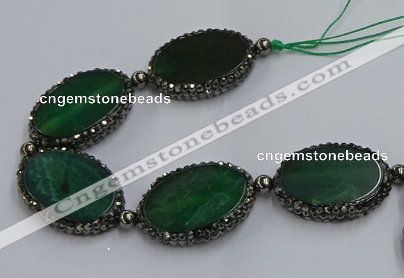 CNG2918 7.5 inches 25*35mm oval agate gemstone beads wholesale