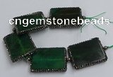 CNG2925 7.5 inches 35*45mm rectangle agate gemstone beads wholesale