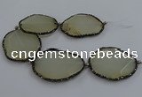 CNG2928 7.5 inches 45*55mm - 50*60mm faceted freeform agate beads