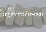 CNG2940 15.5 inches 10*15mm - 20*30mm nuggets plated white crystal beads