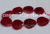 CNG2960 15.5 inches 42*45mm - 45*50mm faceted freeform agate beads