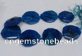 CNG2961 15.5 inches 42*45mm - 45*50mm faceted freeform agate beads