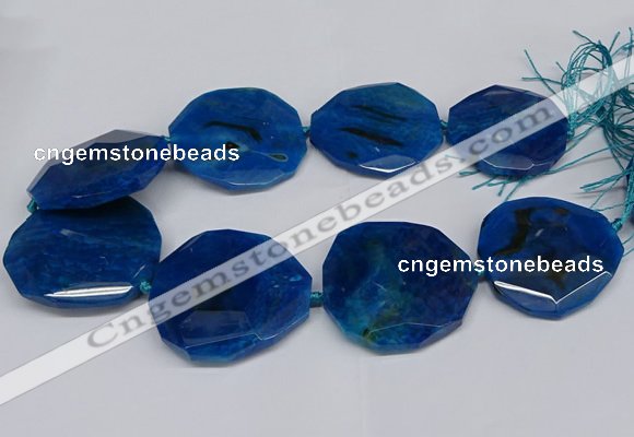 CNG2961 15.5 inches 42*45mm - 45*50mm faceted freeform agate beads