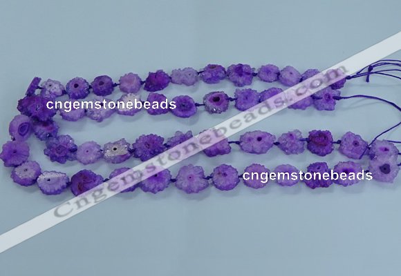 CNG2967 15.5 inches 8*10mm - 15*18mm freeform druzy agate beads