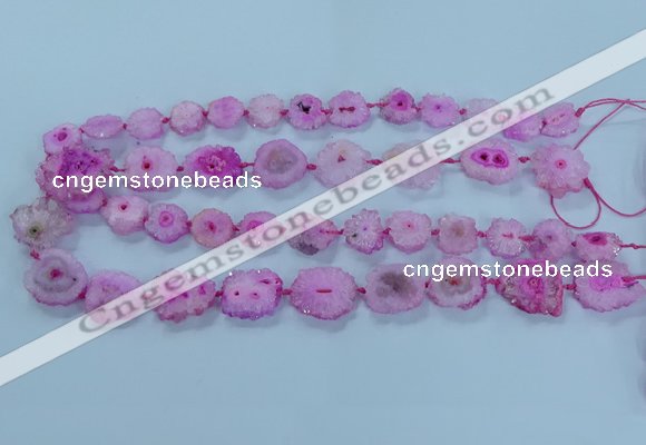 CNG2968 15.5 inches 8*10mm - 15*18mm freeform druzy agate beads